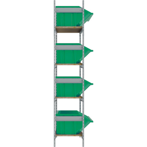 Wide Span Shelving with Jumbo Plastic Bins