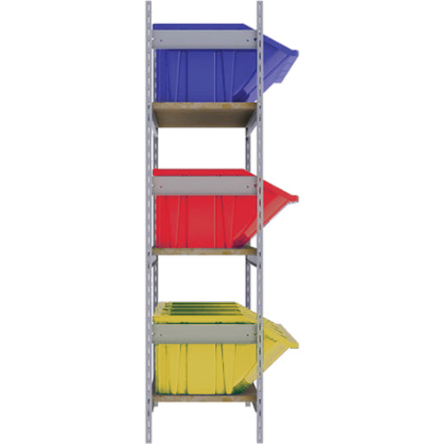 Wide Span Shelving with Jumbo Plastic Bins