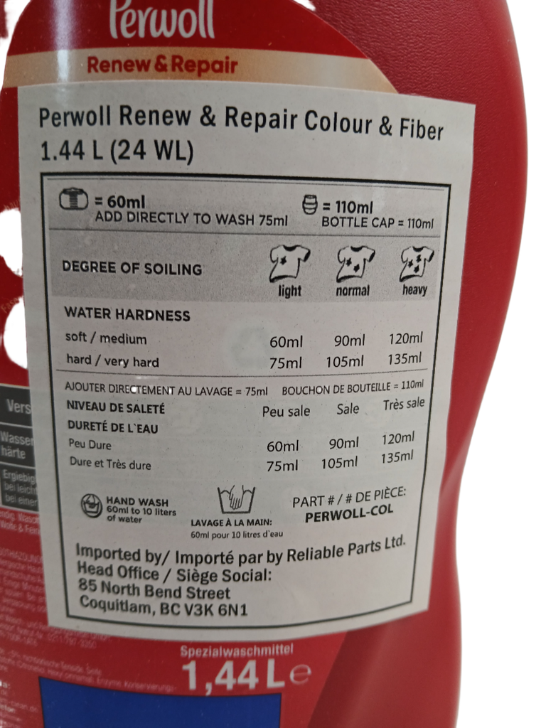 Perwoll Renew and Repair Color and Faster - XPart Supply Ltd.