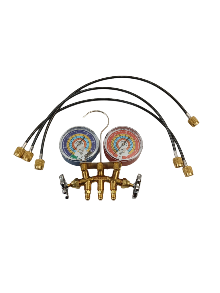 2-way Brass Manifold Gauge Set