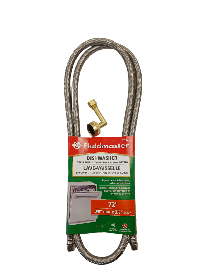 41045XP Universal Stainless Steel Braided Dishwasher Fill Hose Installation Kit (replaces 41045, 41043) - XPart Supply Ltd.