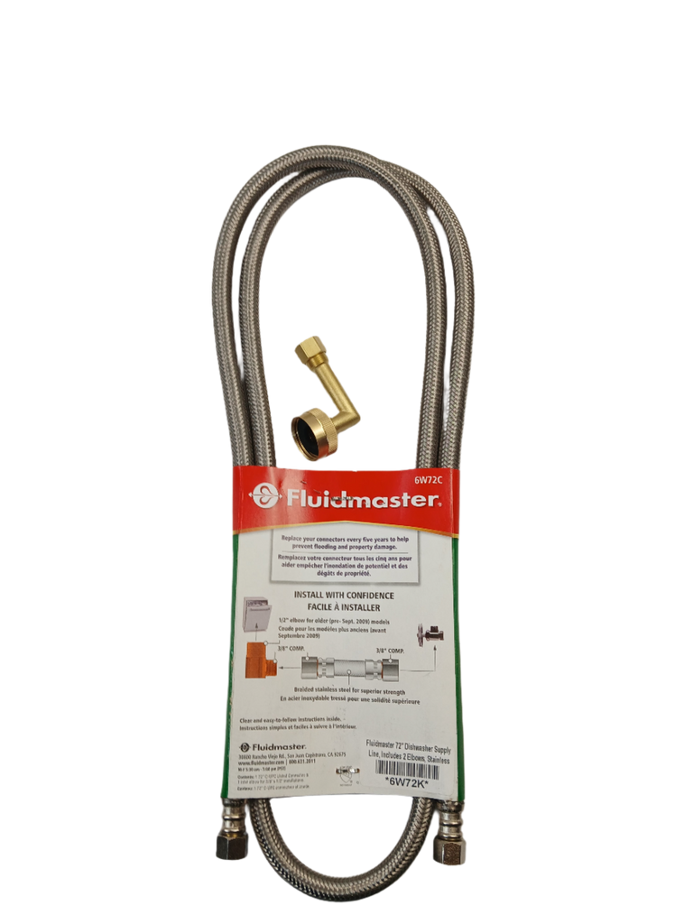 41045XP Universal Stainless Steel Braided Dishwasher Fill Hose Installation Kit (replaces 41045, 41043)