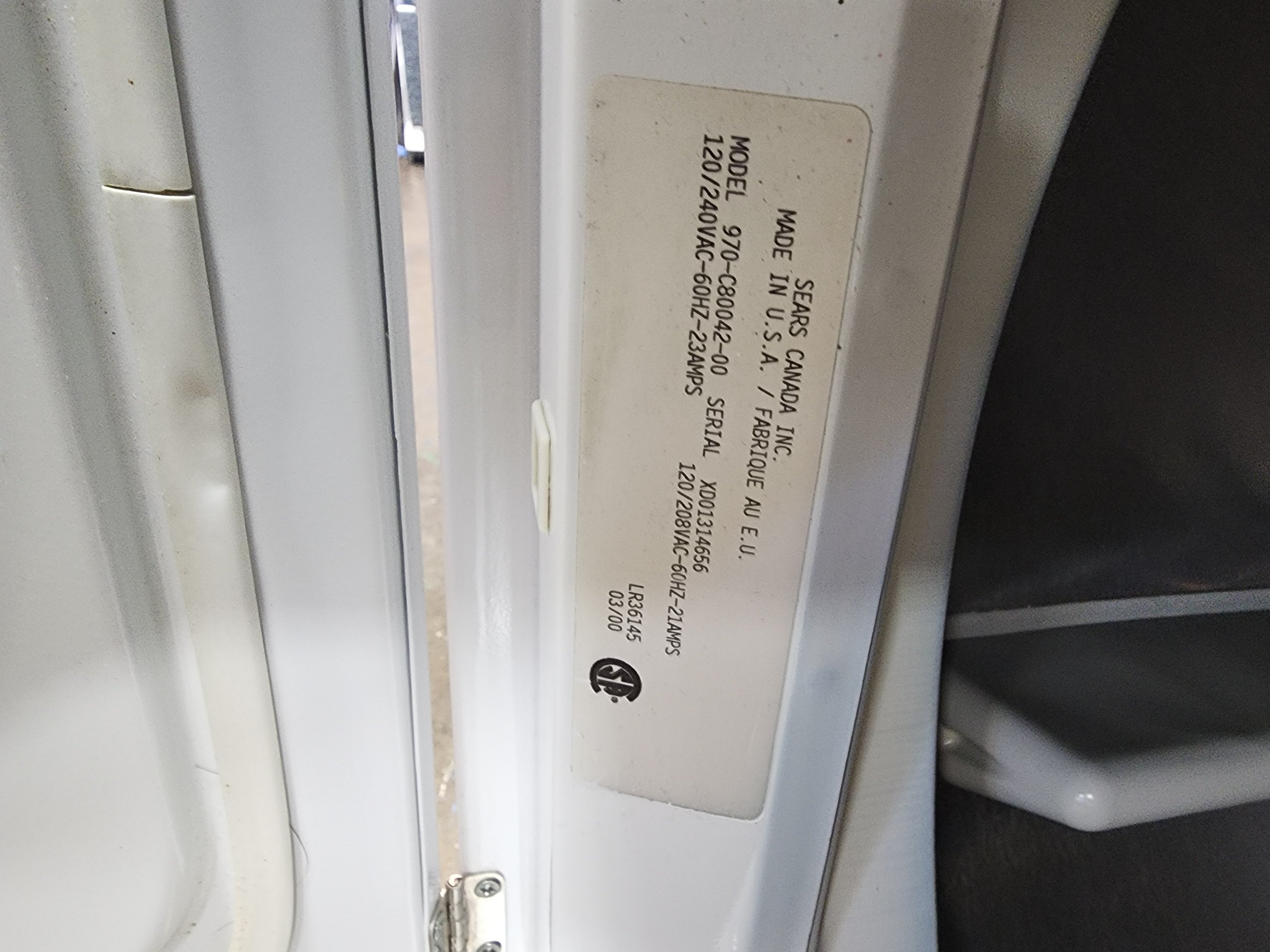 Kenmore Dryer Fully Rebuilt & Tested - 970-C80042-00