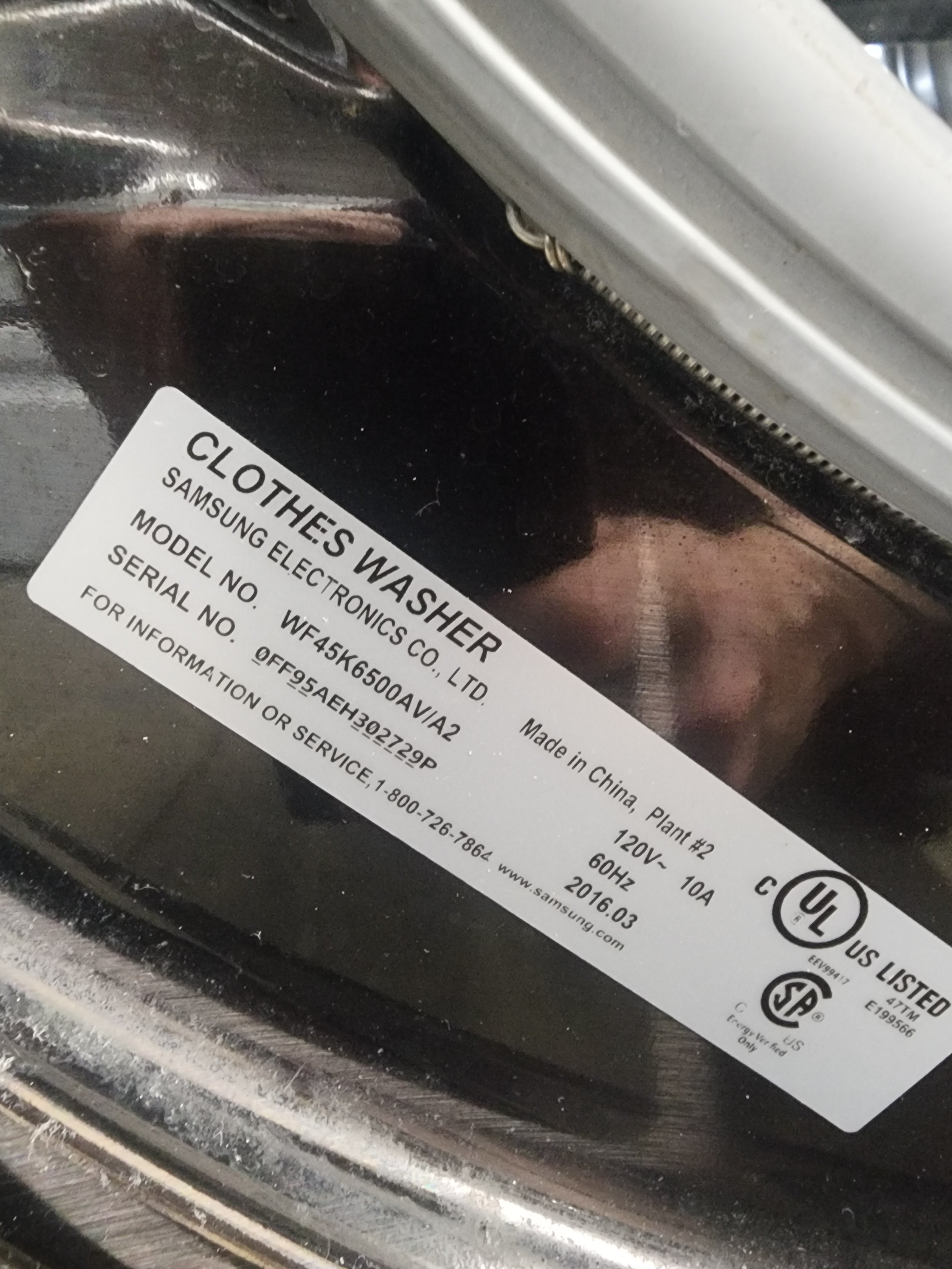 #0141 Samsung Washer WF45K6500AV/A2