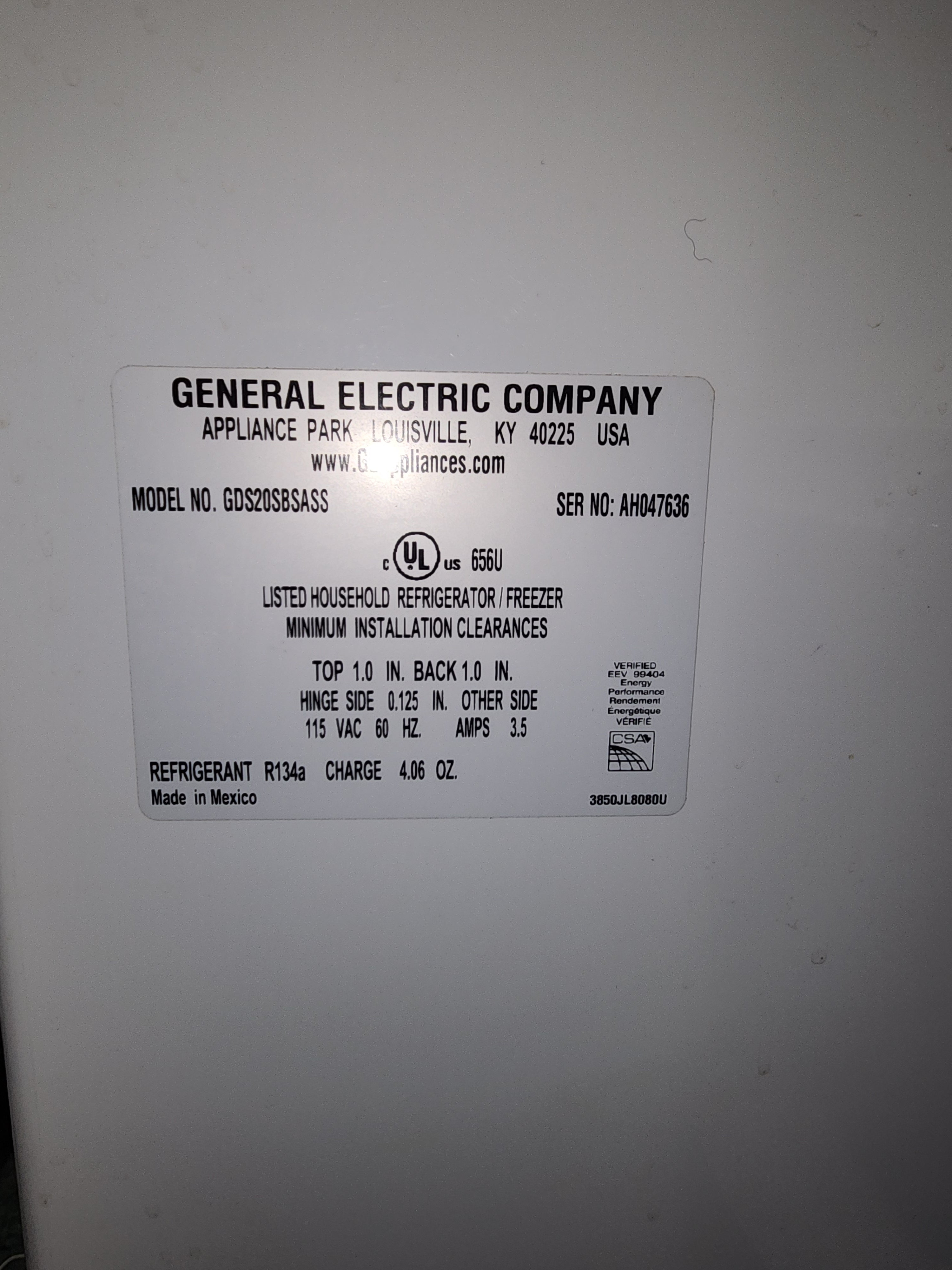 GE Bottom Mount Refrigerator