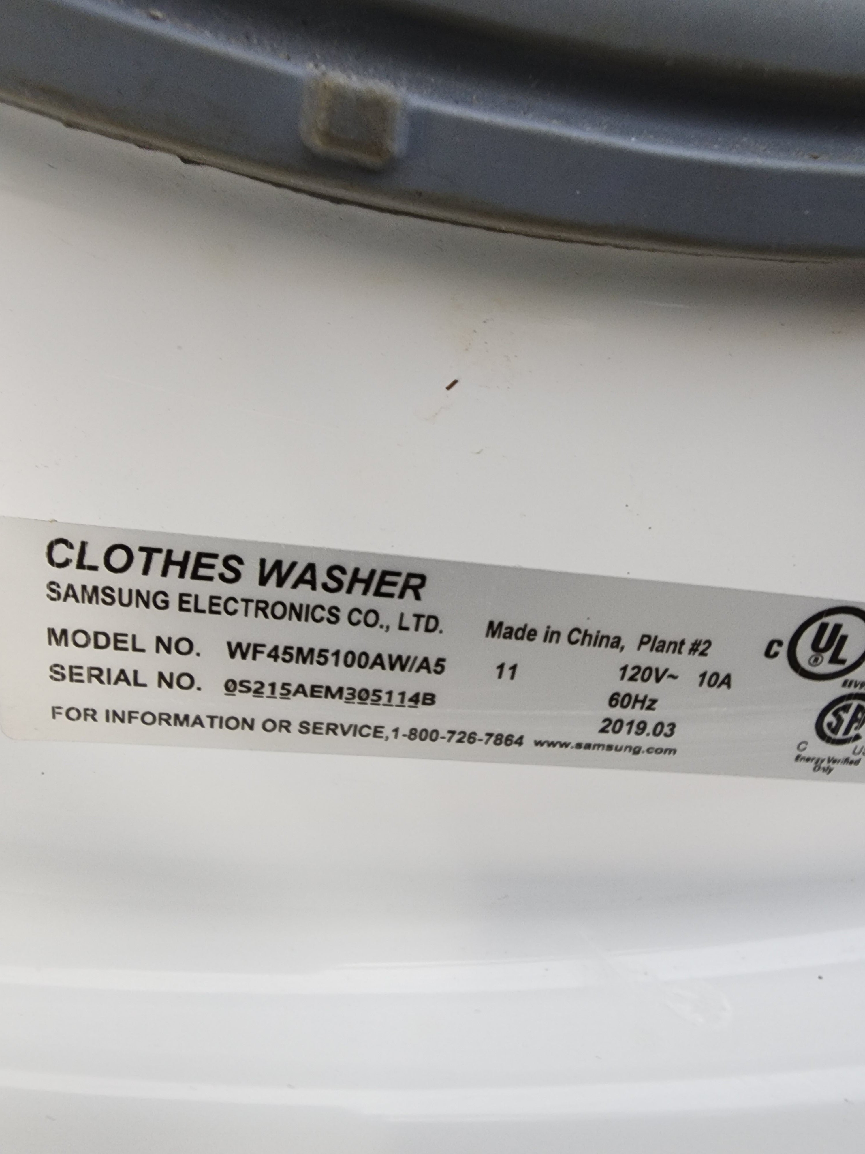 Samsung Front Load Washer - WF45M5100AW/A5