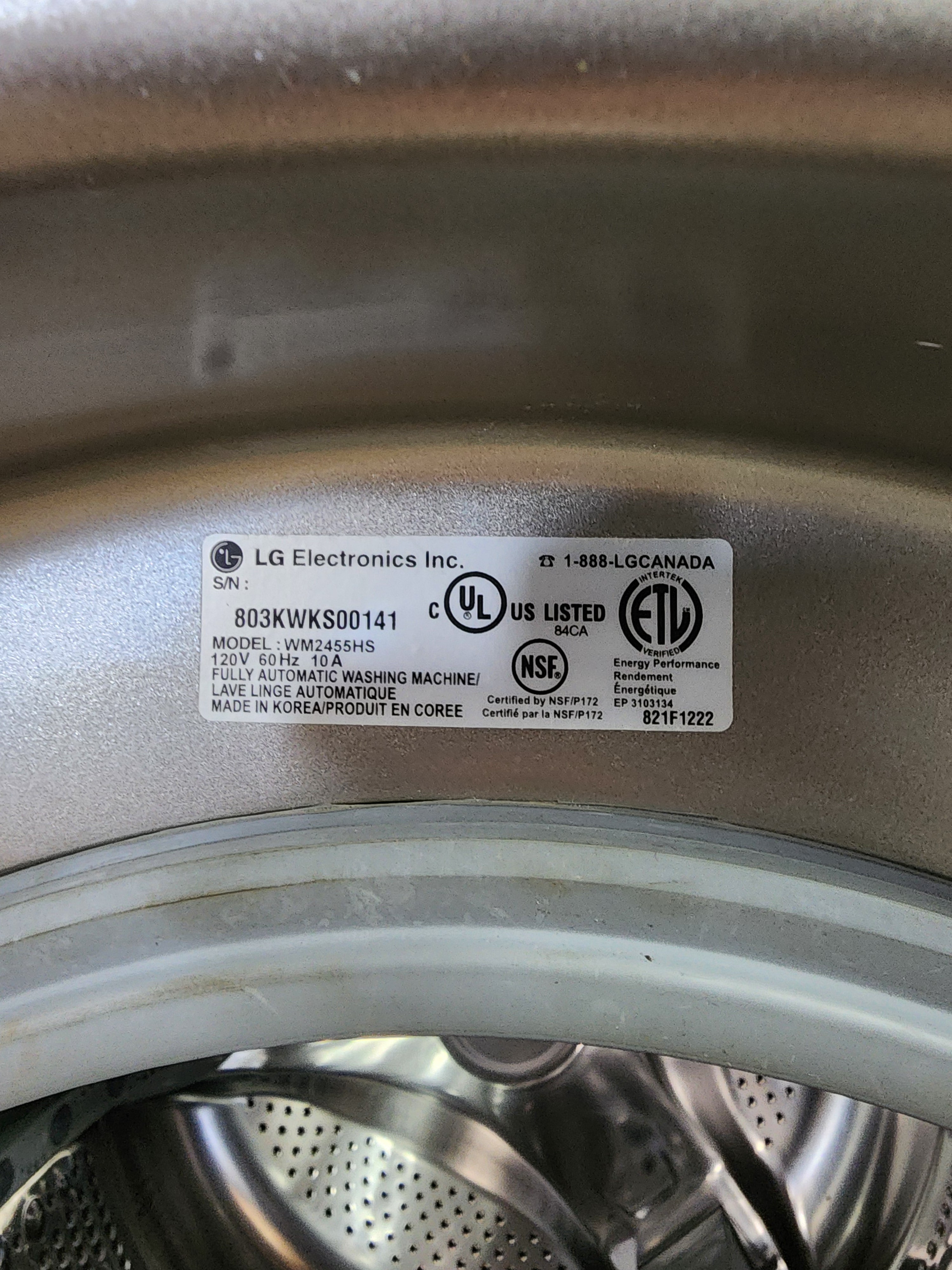 LG Front Load Washing Machine - WM2455HS