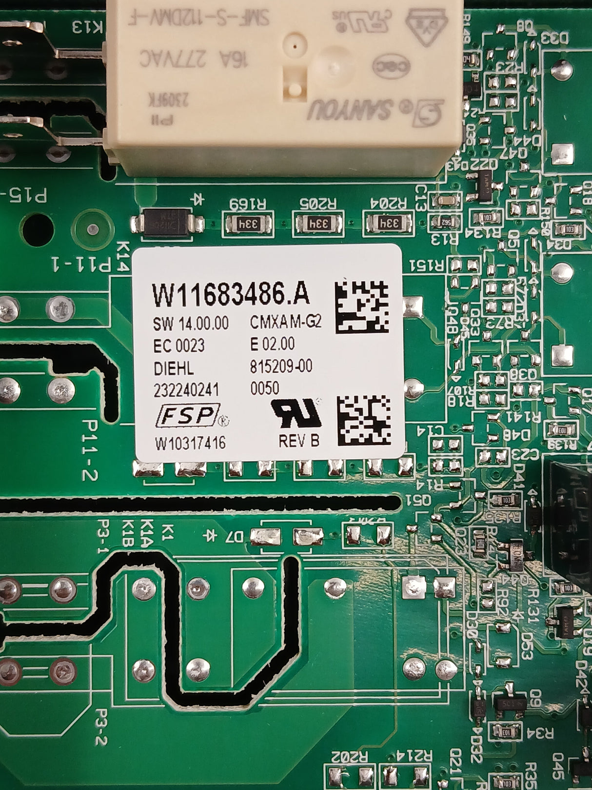 W11685628 Range Electronic Control Board