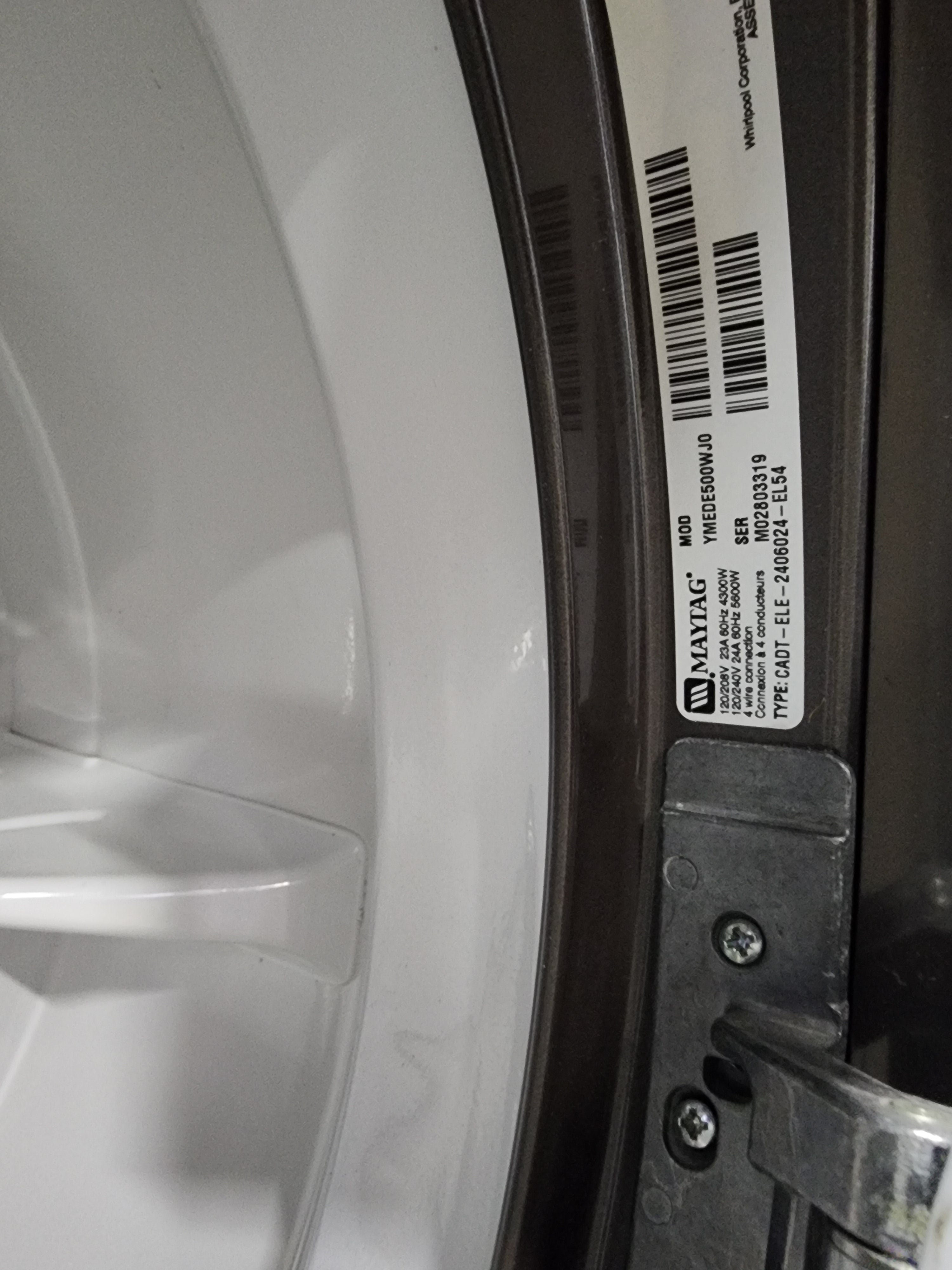 #0258 MAYTAG DRYER YMEDES00WJ0