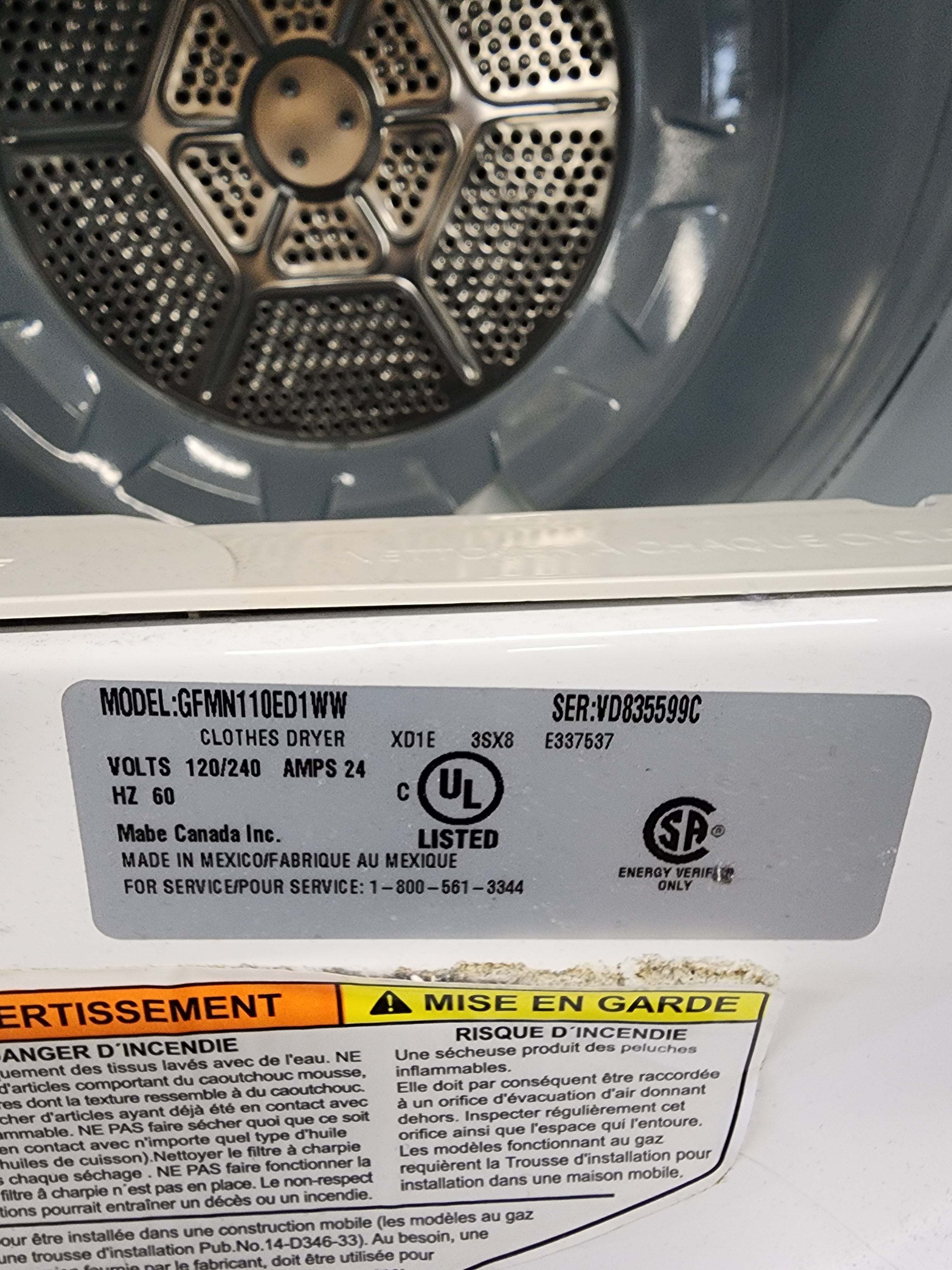 GE GFMN110ED1WW Electric Dryer – Certified Pre-Owned | Tested & Ready to Ship