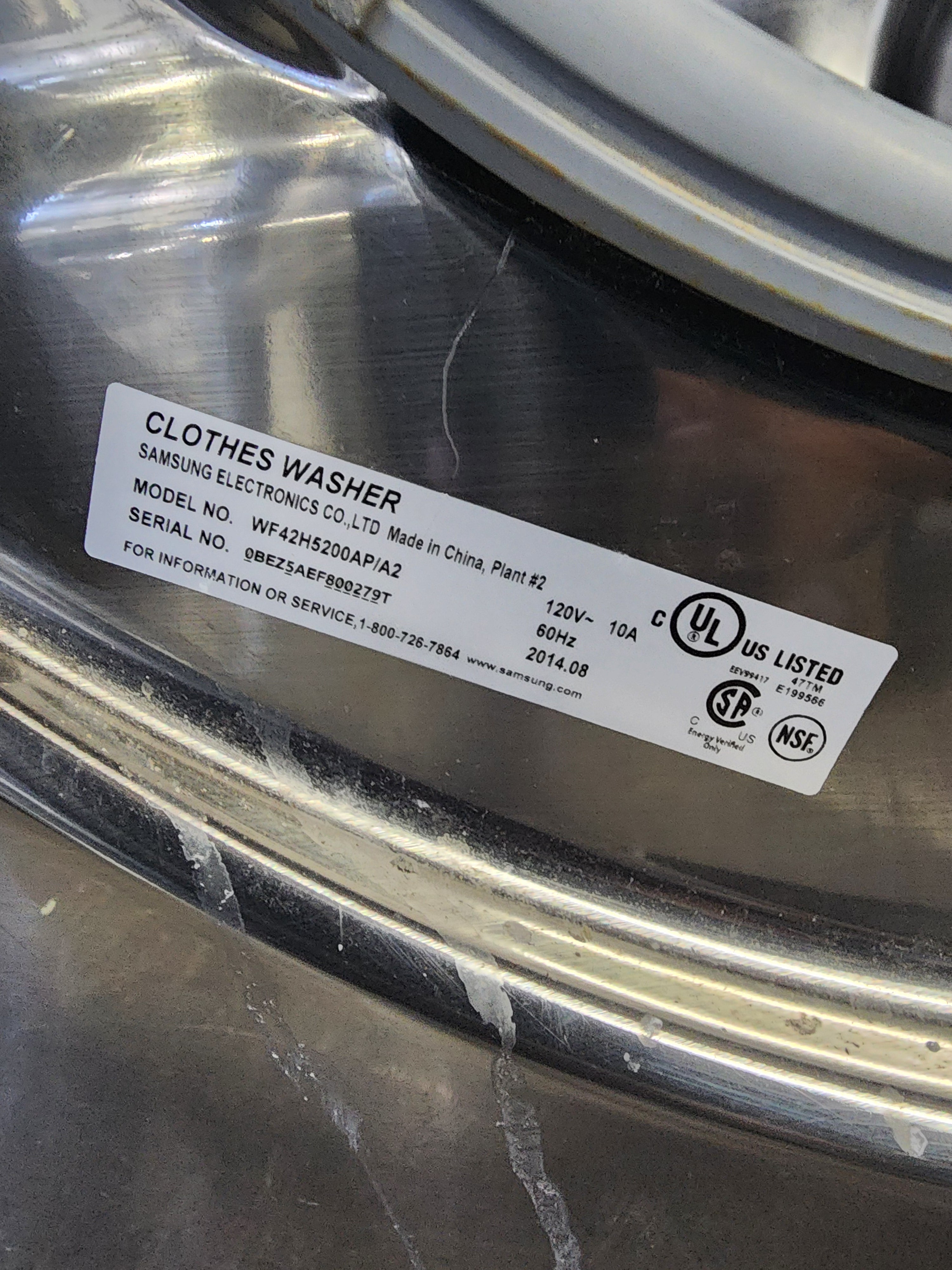 Samsung Front Load Washer WF42H5200AP – Certified Pre-Owned
