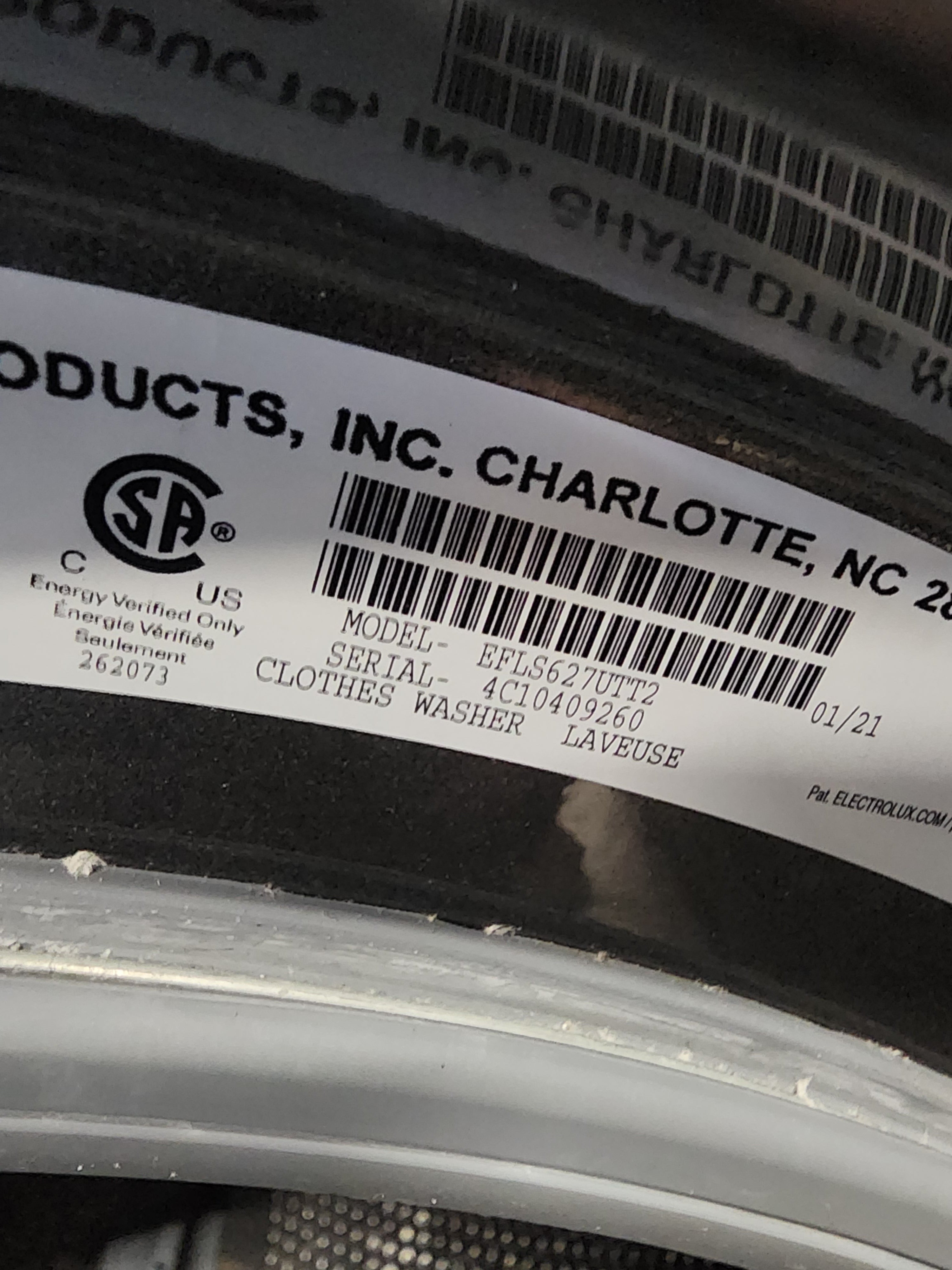 Electrolux Front Load Washer EFLS627UTT2 – Certified Pre-Owned
