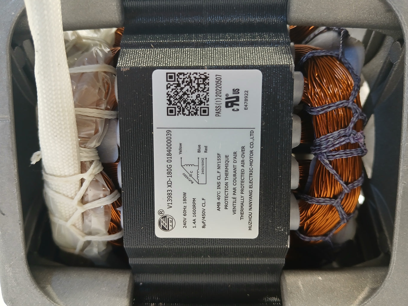 WG04F11703 Dryer Motor (replaces 0184000039) - XPart Supply Ltd.