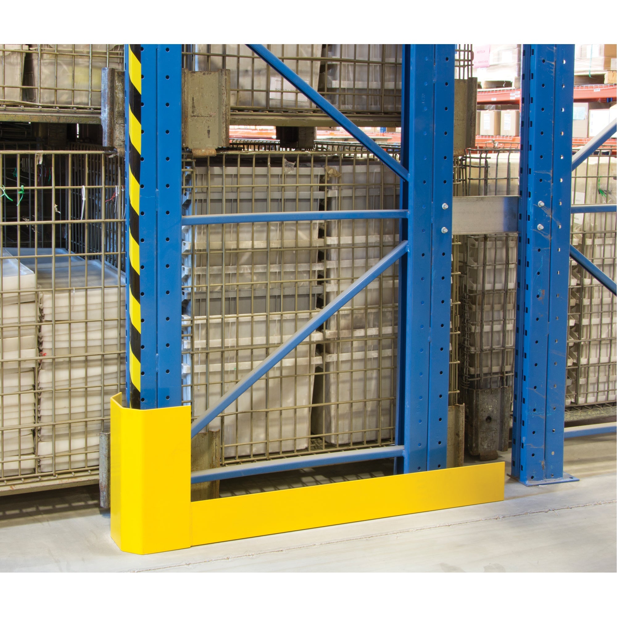 Racking Aisle Protectors, 3" W x 50" L x 16" H, Safety Yellow