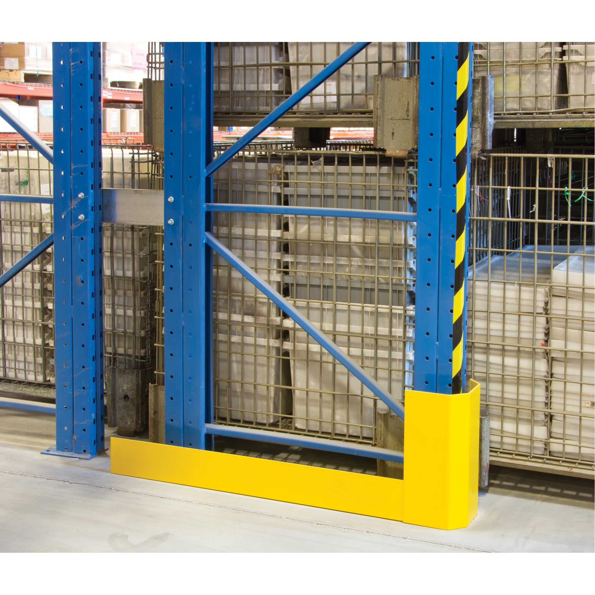 Racking Aisle Protectors, 3" W x 50" L x 16" H, Safety Yellow