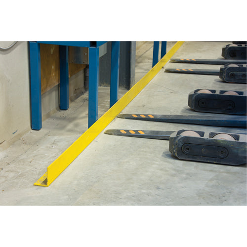 Floor Angle Guard Rails, Steel, 48" L x 5" H, Yellow