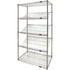 Slanted Wire Shelving Unit, 5 Tiers, 48" W x 63" H x 18" D