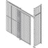 Heavy-Duty Wire Mesh Partition Sliding Door, 4' W x 8' H