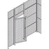 Standard-Duty Wire Mesh Partition Swing Door, 4' W x 7' H