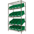 Slanted Wire Shelf with Bins