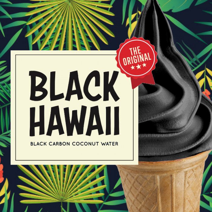 Black Hawaii Ready Base for Gelato & Soft Serve - Case of 8 x 1.45 KG bags - Rubicone Canada