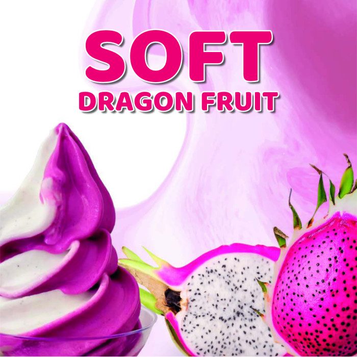 Purple Dragon Fruit Soft Serve and Soft Gelato Mix - Case of 8 x 1.5 KG bags - Rubicone Canada