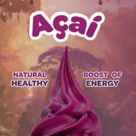 Acai Soft Serve and Soft Gelato Mix - Case of 8 x 1.5 KG bags - Rubicone Canada