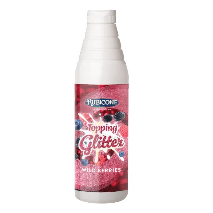 Wild Berries Glitter Topping - 1 KG Squeeze Bottle - Rubicone Canada