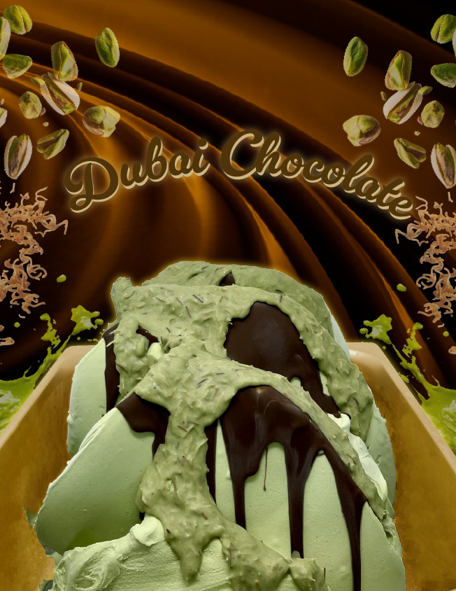 Pistachio Kataifi (Dubai Chocolate) Cone Dip Coating - 1.5 KG Bucket - Rubicone Canada - Made in Italy - Ships Free Within Canada on Orders Above CAD $199