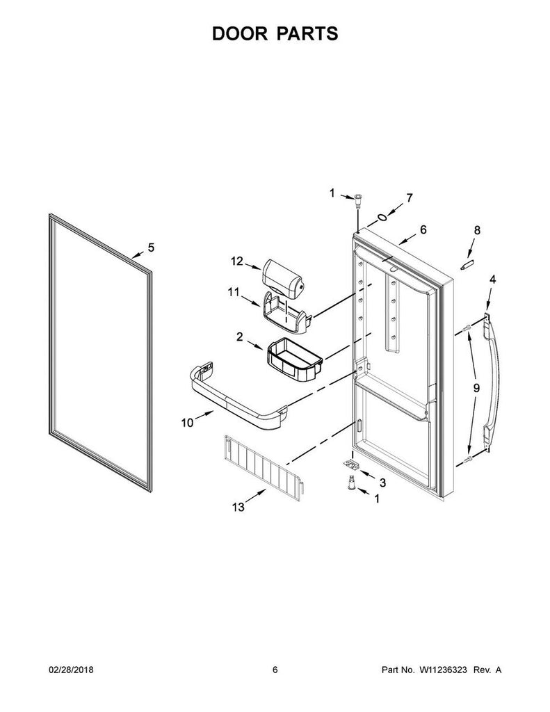 W11672776 Refrigerator Door Gasket - XPart Supply