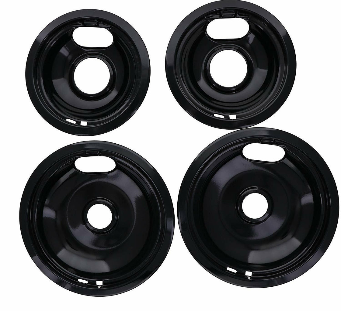 W10288051 Range Cooktop Drip Bowl Set, Black, 4 Pieces - XPart Supply