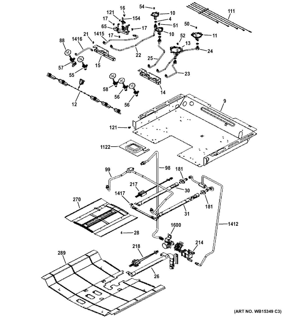 WS01F08575 Oven Burner Gas Valve - XPart Supply