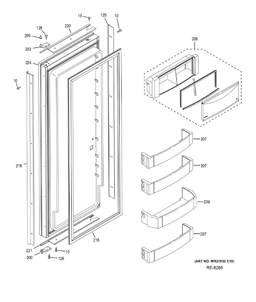 WG03F00939 Refrigerator Door Trim - XPart Supply