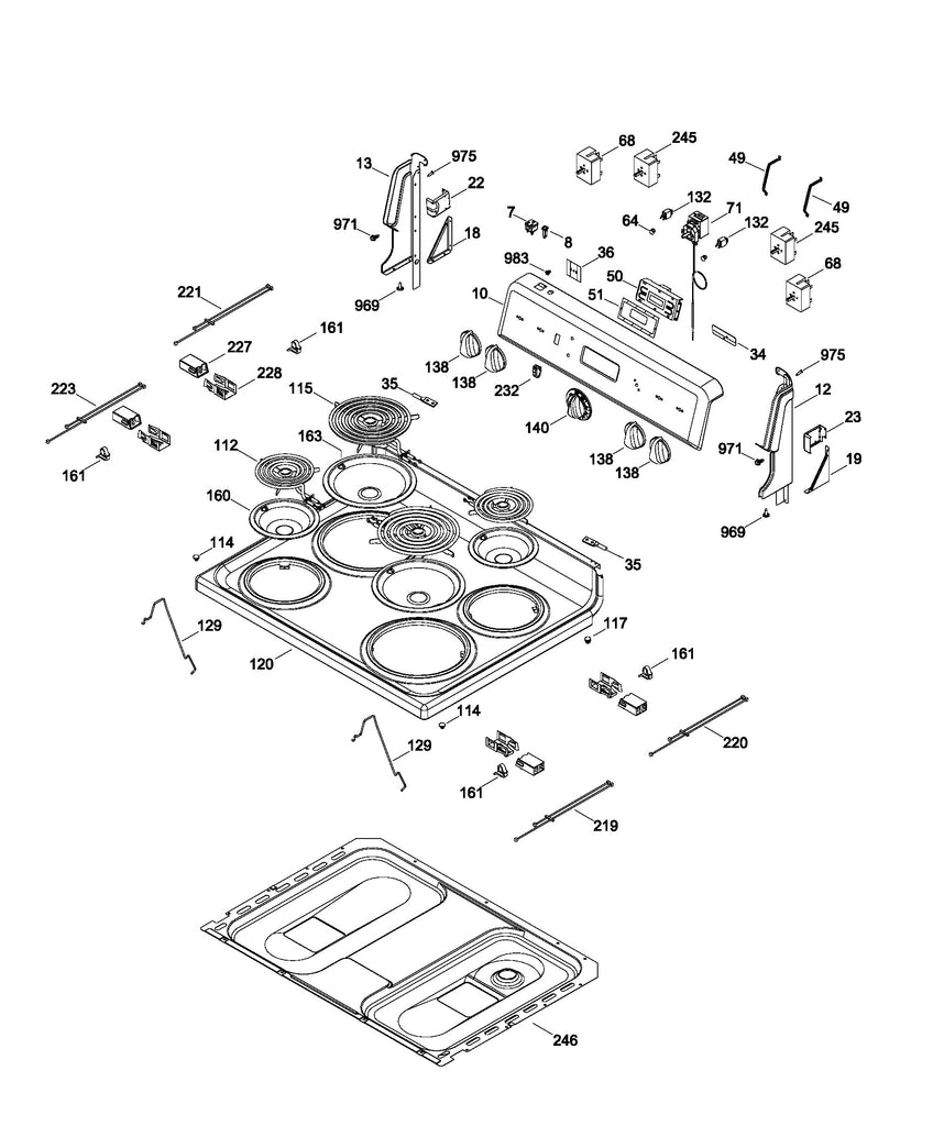 WS01F01950 Range Oven Key Panel - XPart Supply