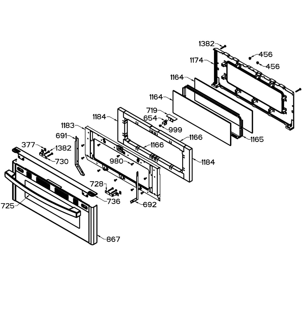 WS01L18477 Range Oven Outer Glass Door Panel - XPart Supply