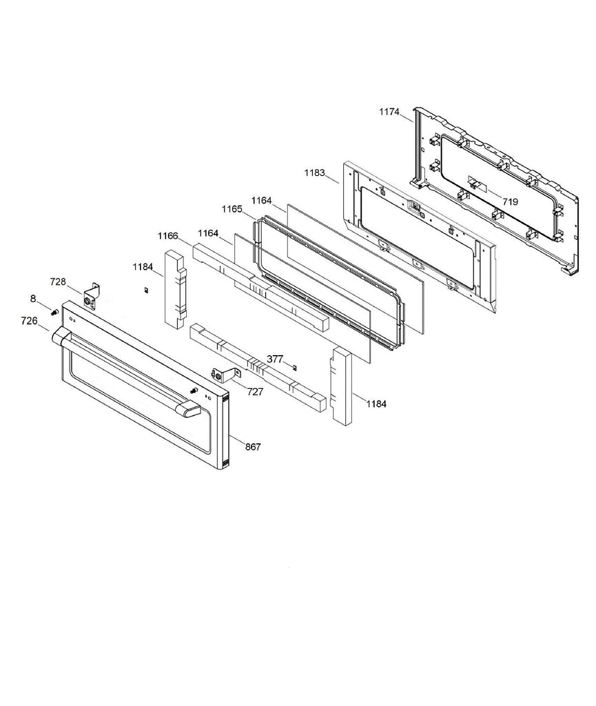 WS01L16340 Range Oven Door Liner Assembly - XPart Supply