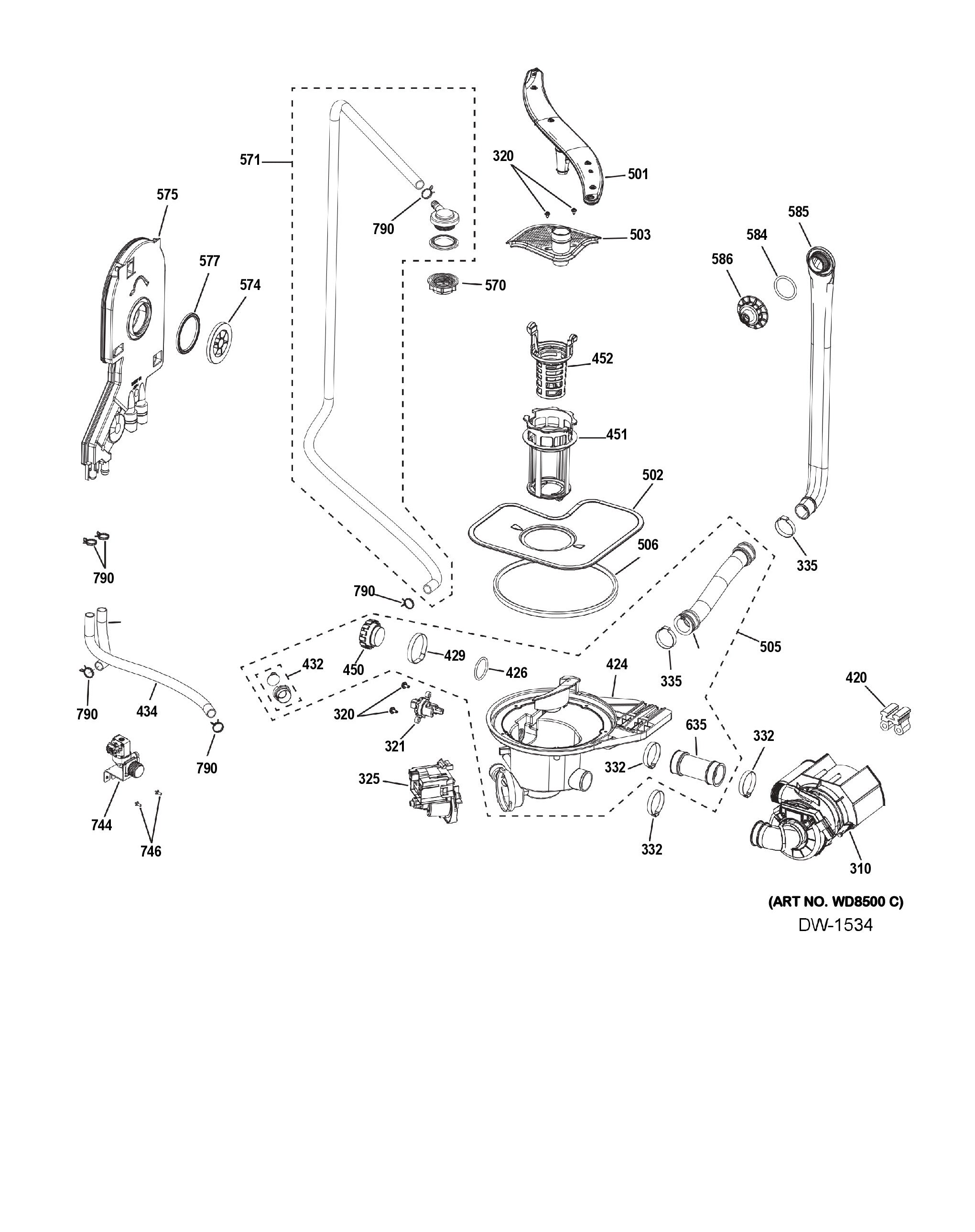 WG04F11365 Dishwasher Sump Assembly - XPart Supply Ltd.