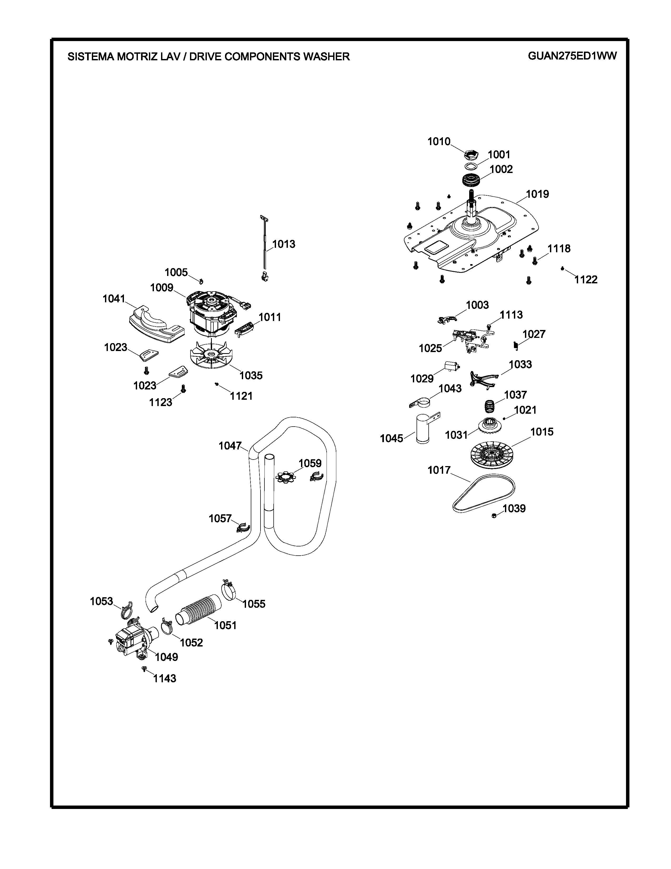 WW03F00111 Washer Transmission Assembly - XPart Supply Ltd.