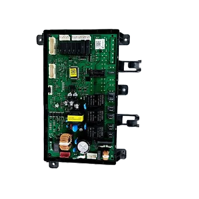Electronic circuit board on a white background