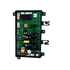 Electronic circuit board on a white background