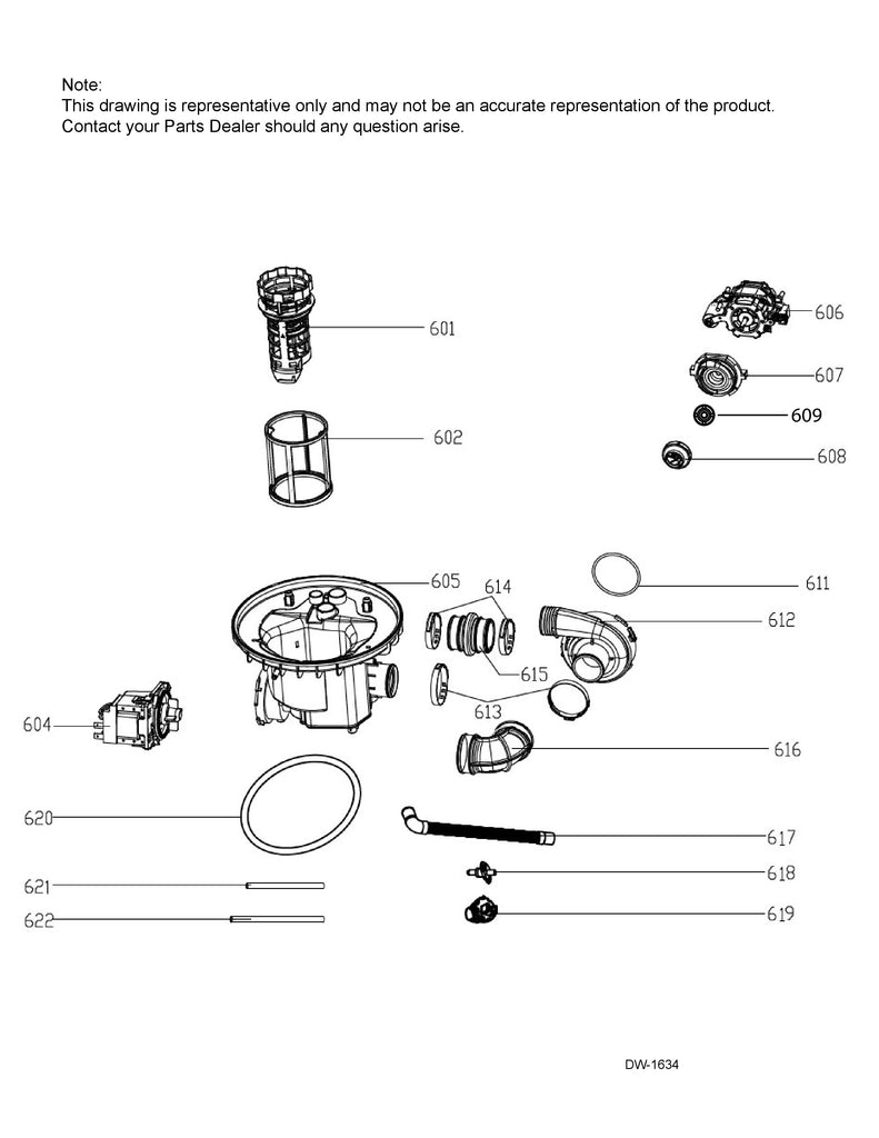 WG04A03908 Dishwasher Pump O-Ring Gasket