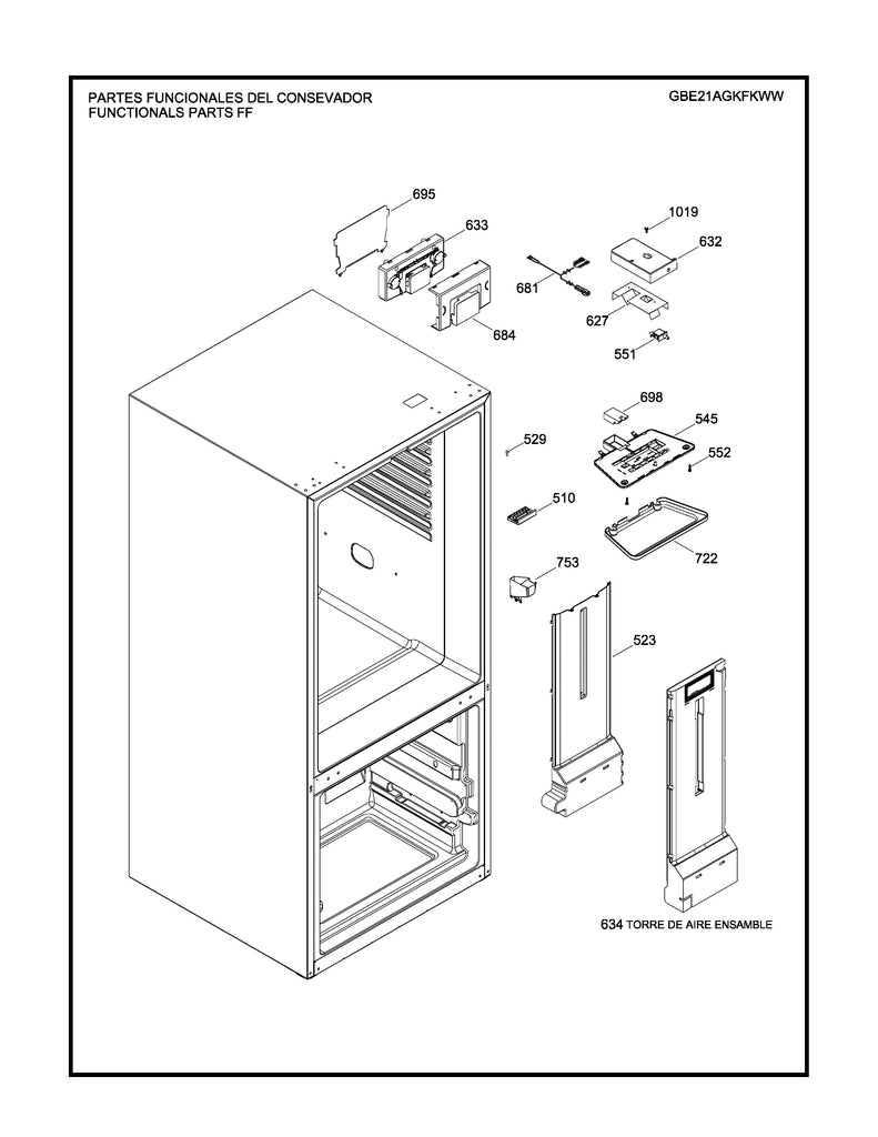 WR03F04645 Refrigerator Light Switch