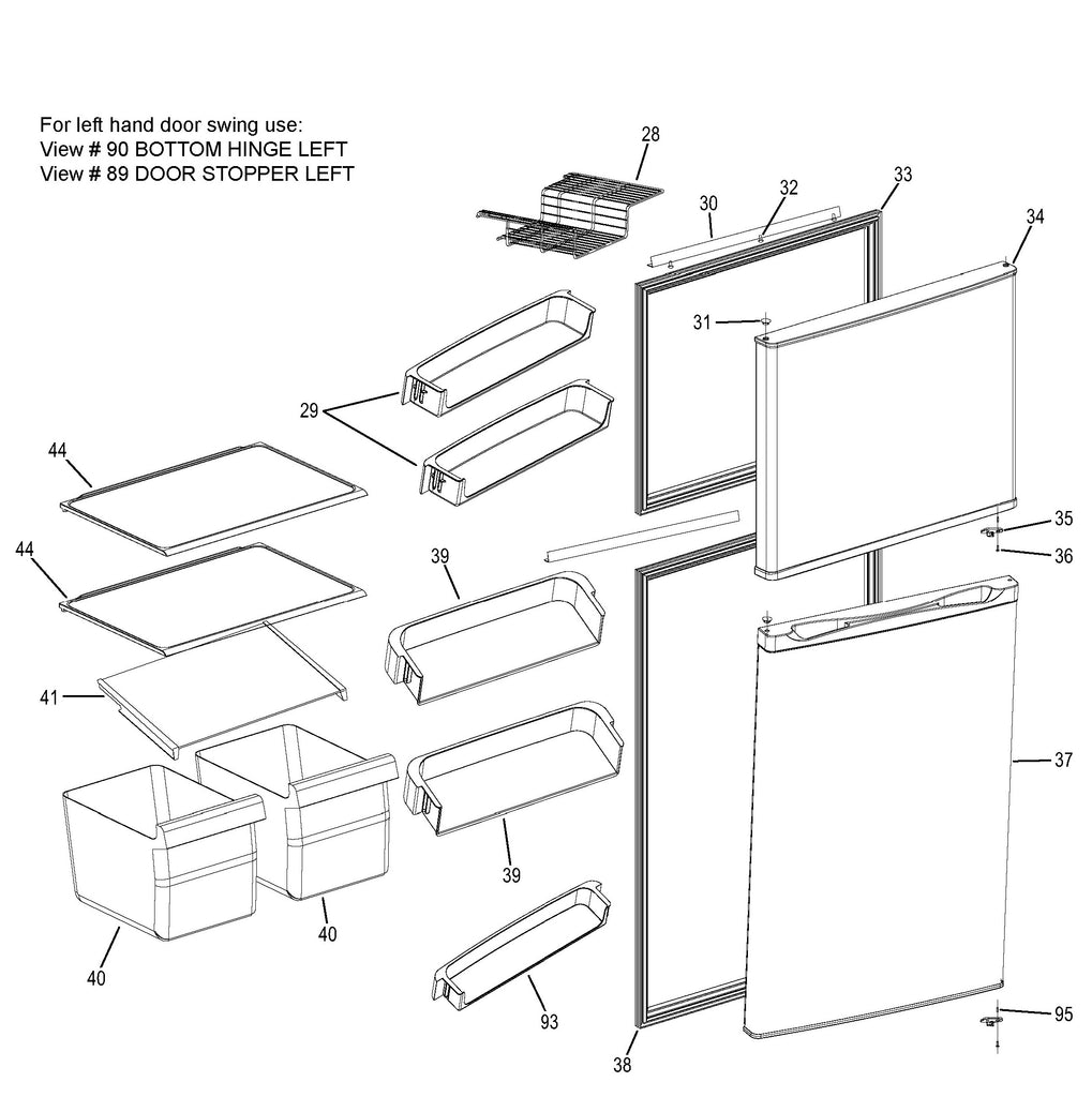 WG03L06759 Refrigerator Freezer Door Gasket, White - XPart Supply