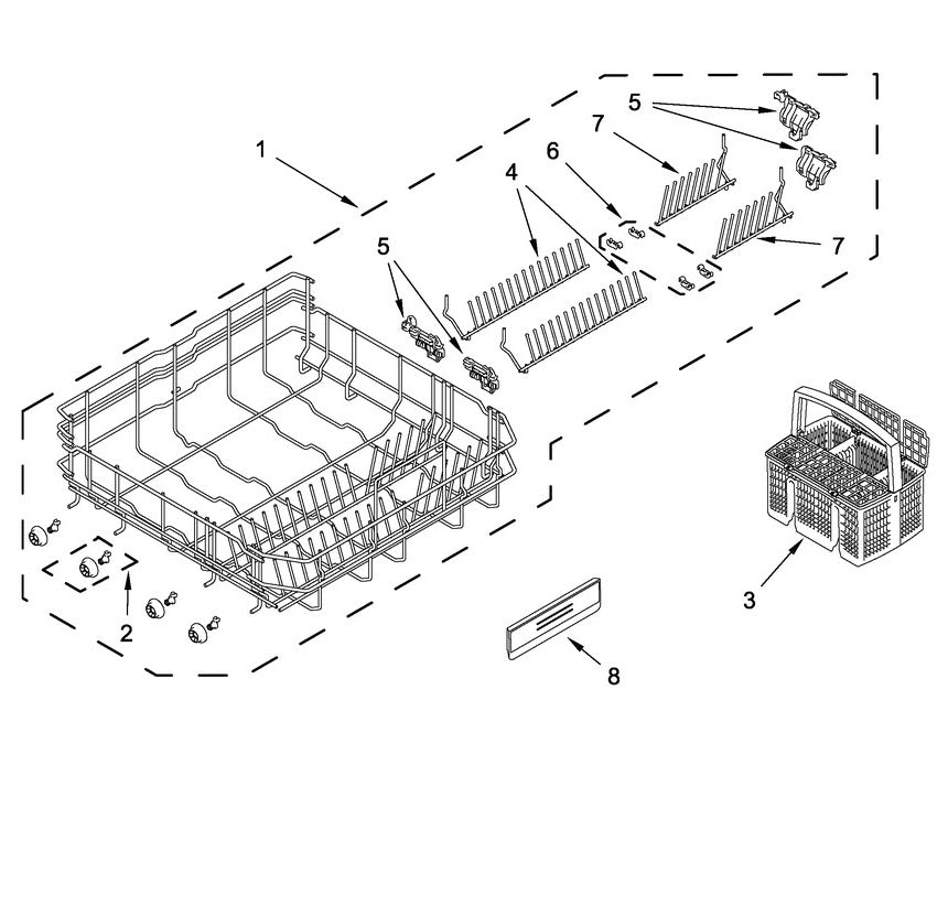 W10736577 Dishwasher Lower Dishrack - XPart Supply