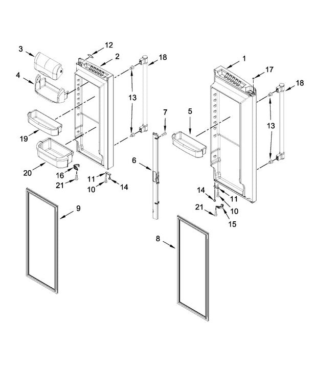 W11661556 Refrigerator Door Assembly, Left - XPart Supply