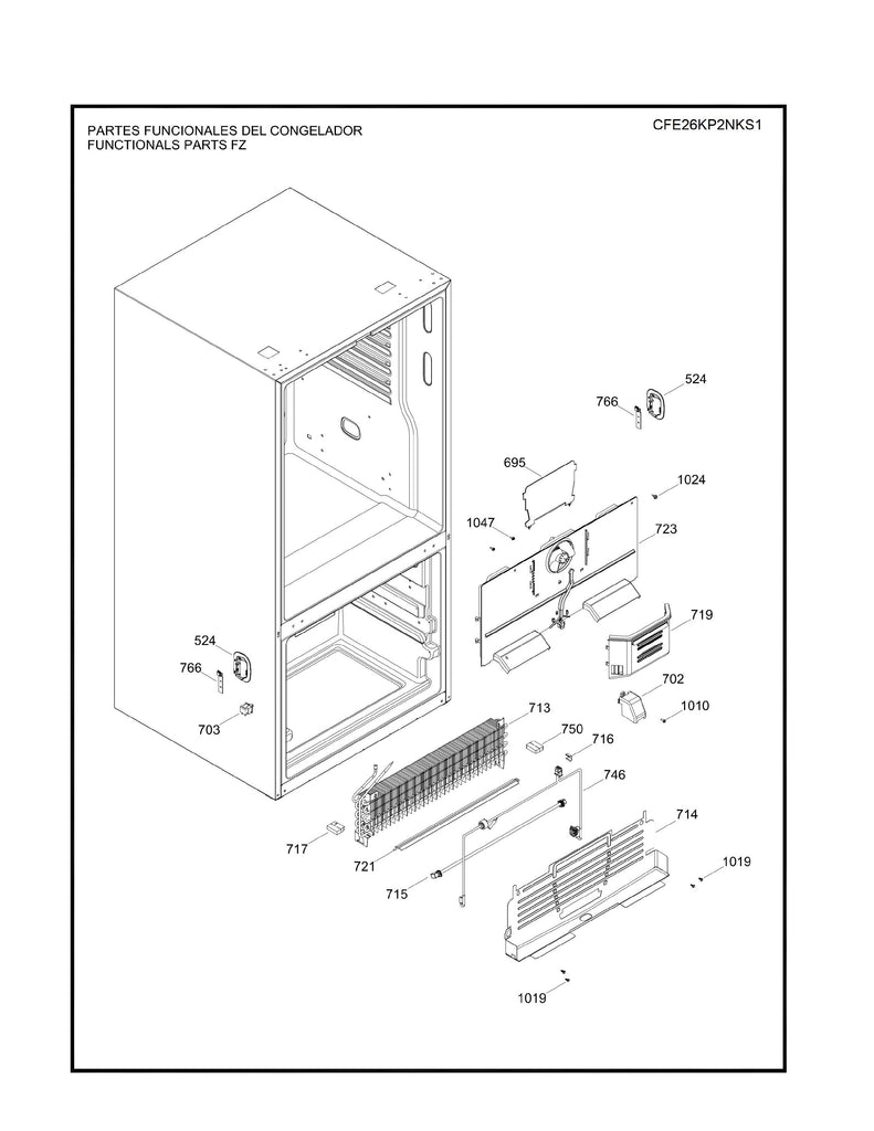 WR01F04486 Refrigerator Freezer Evaporator Cover Assembly - XPart Supply