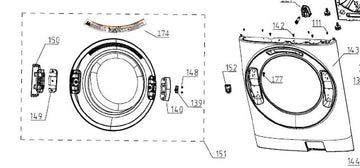 Washer Door Strike