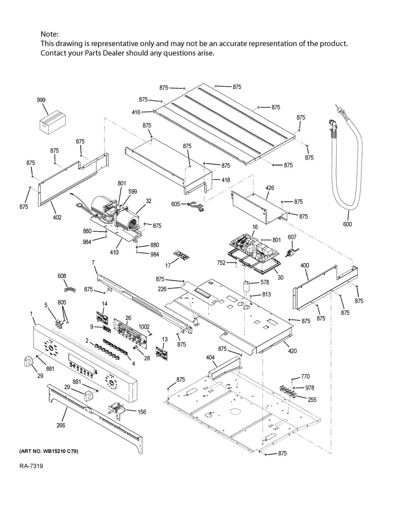 WG02F10752 Oven UI Display Board - XPart Supply Ltd.