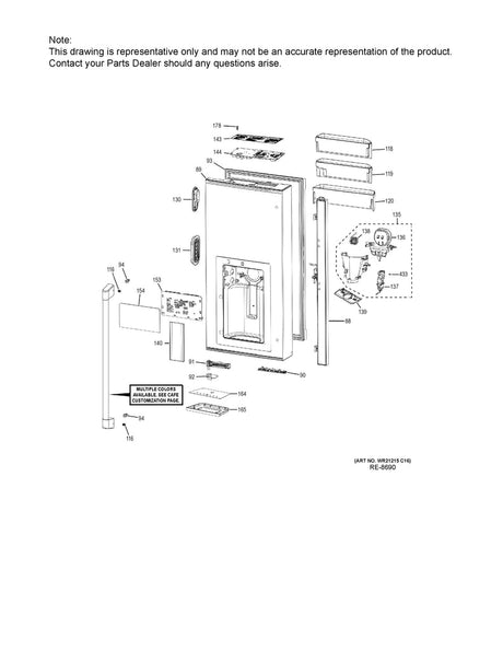 WG03A04311 Refrigerator Drip Tray Base, Matte Black - XPart Supply