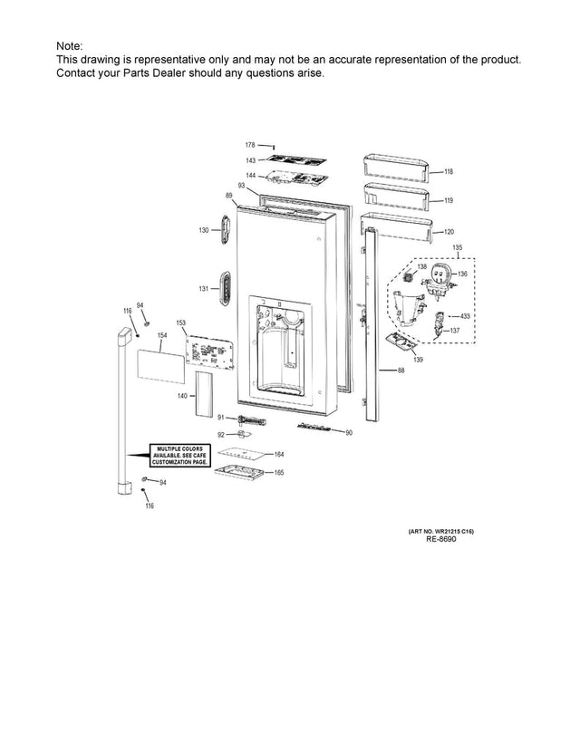 WG03A04311 Refrigerator Drip Tray Base, Matte Black - XPart Supply